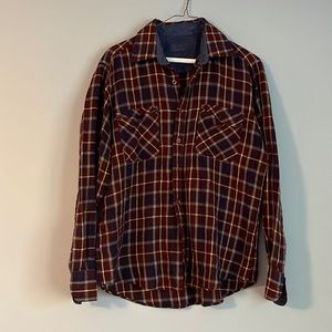 Vintage plaid flannel button down shirt